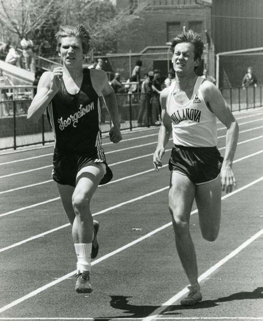 Burnt Hills graduate and Georgetown standout Miles Irish, left. (Courtesy photo)