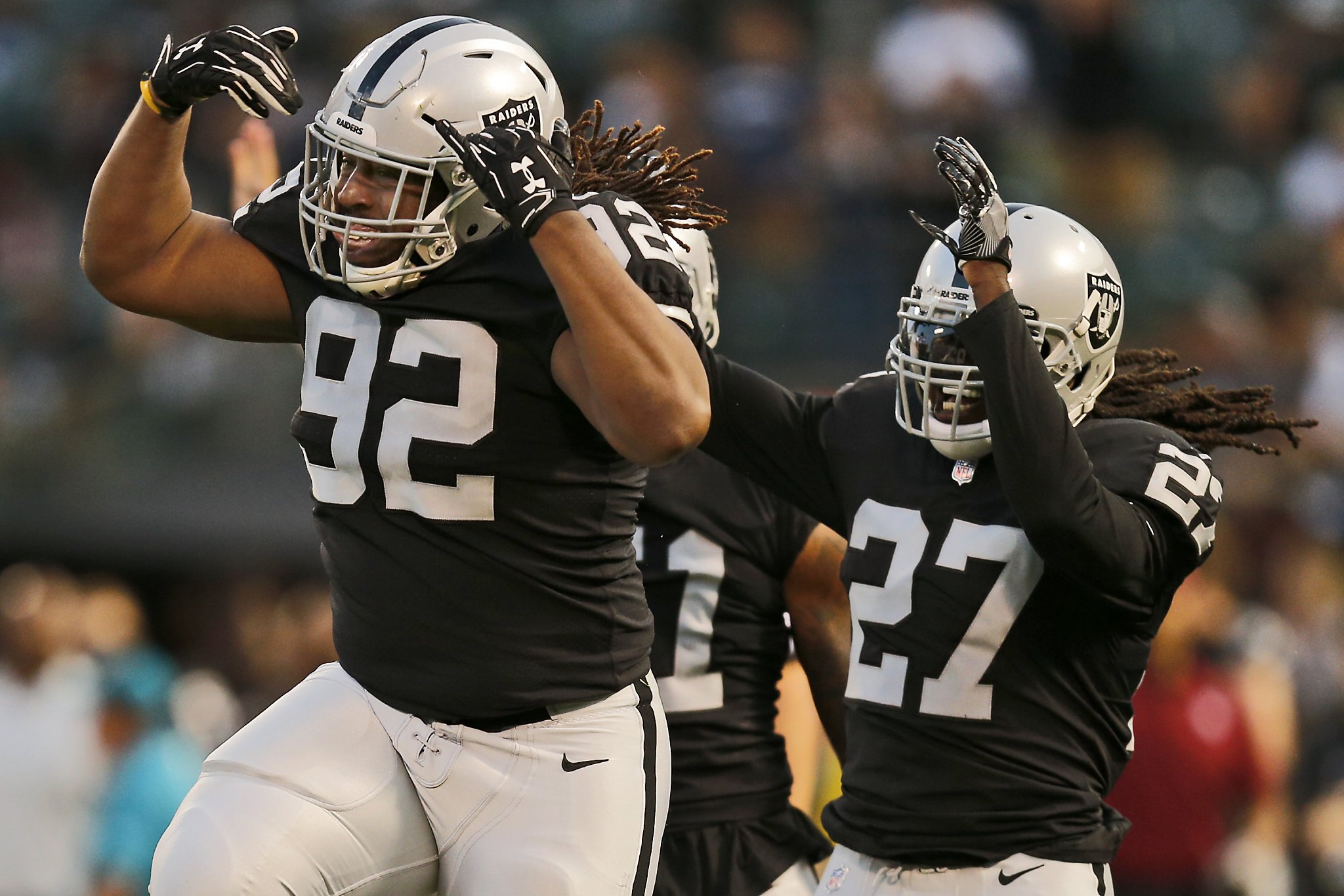 Raiders DT P.J. Hall active vs. Browns