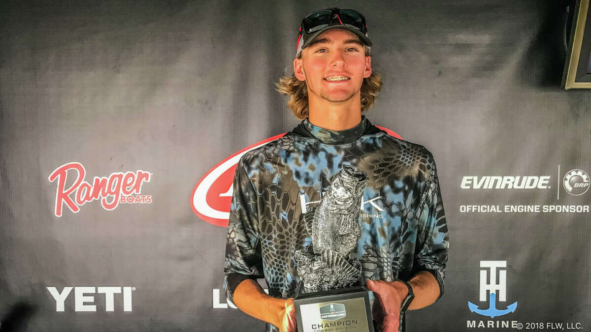 The Woodlands native Joe Beebee poses for a picture after winning the T-H Marine FLW Bass Fishing League (BFL) Cowboy Division tournament on Toledo Bend Lake Sunday. (Photo provided by BFL)