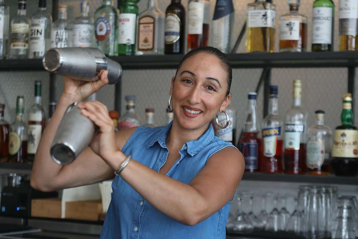 Bar manager Nahiel Nazzal makes cocktails at Pearl, a restaurant in the outer Richmond on Friday, Sept. 21, 2018, in San Francisco, Calif.