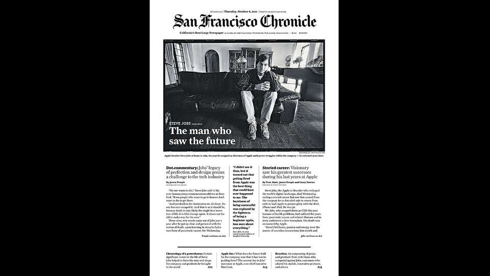 Chronicle Covers: Steve Jobs’ obituary