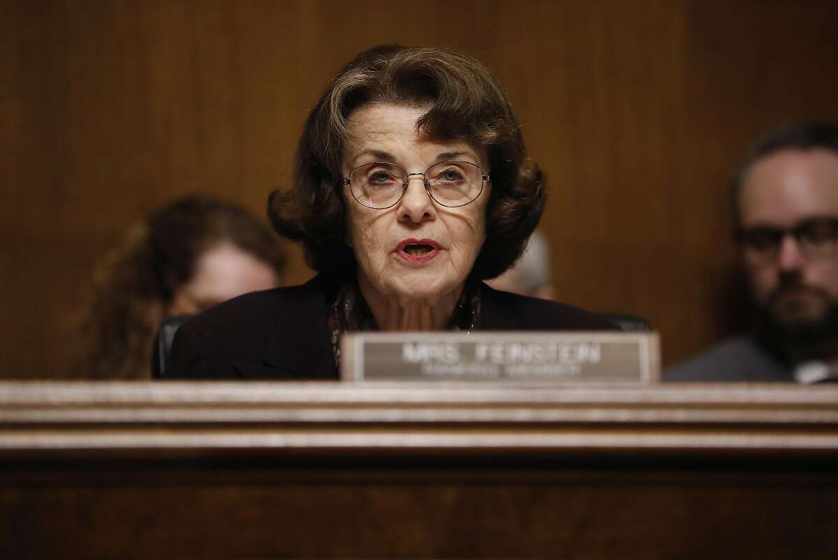 Senator Dianne Feinstein, a Democrat from California and ranking member of the Senate Judiciary Committee, speaks during a markup hearing in Washington, D.C., U.S., on Friday, Sept. 28, 2018. Supreme Court nominee�Brett�Kavanaugh�appears headed toward approval by the Senate Judiciary Committee after pivotal GOP Senator�Jeff Flake�said he'll vote to confirm the nominee. Photographer: Aaron P. Bernstein/Bloomberg