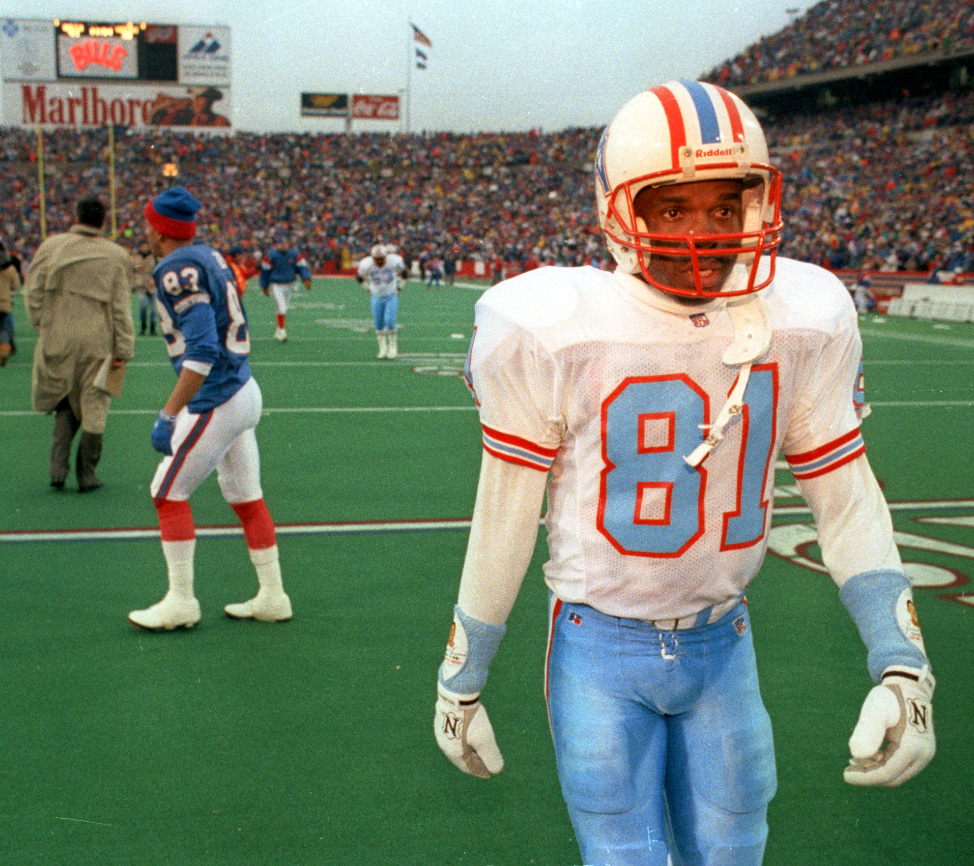 Earl Campbell 34 Houston Oilers Light Blue Football Jersey — BORIZ