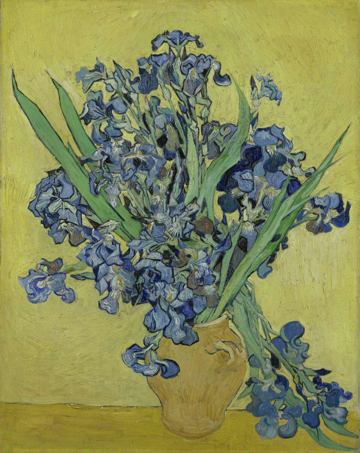 "Irises" was among 50 masterpieces in "Vincent van Gogh: His Life in Art” at the Museum of Fine Arts, Houston.