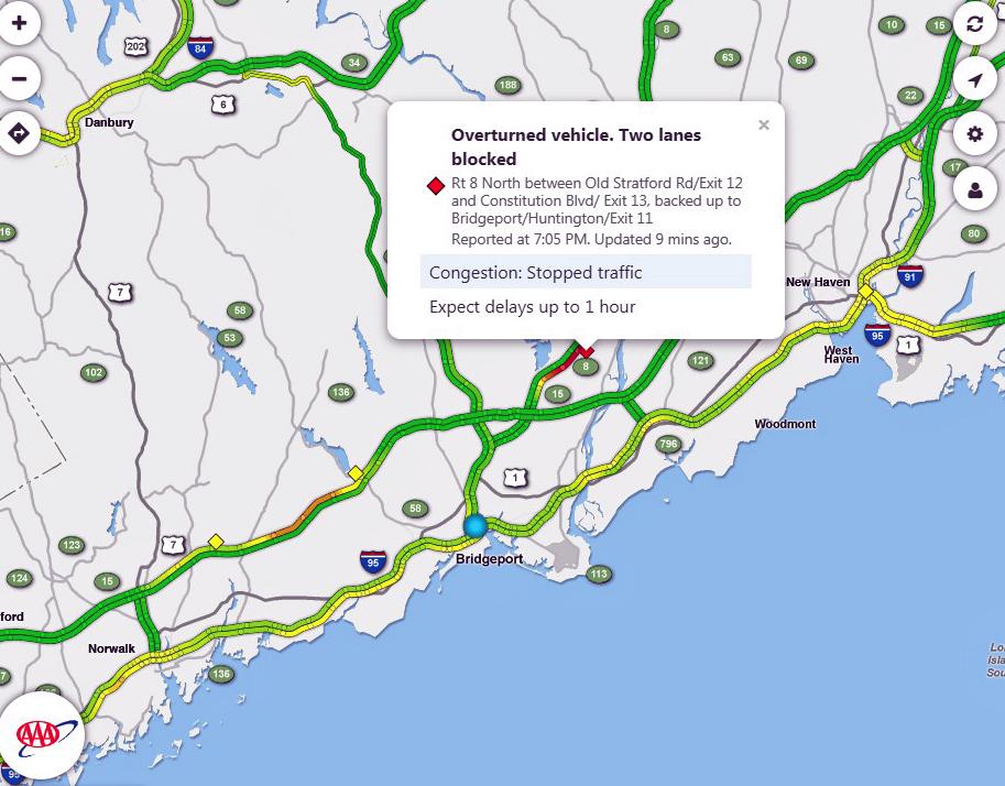 Site of overturned vehicle cleared on Route 8, delays remain
