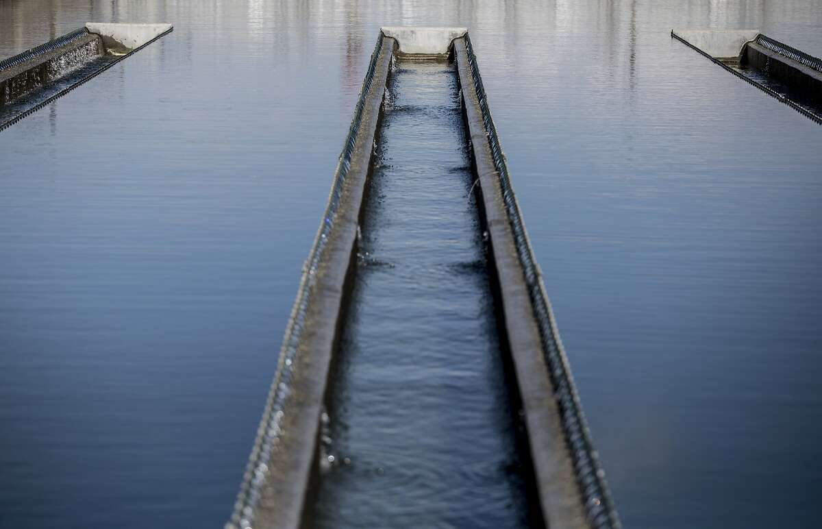 Water from the nearby Mallard Reservoir moves through the final steps of treatment while at the Contra Costa County Water District's Ralph D. Bollman Water Treatment Plant in Concord, Calif. Wednesday, Oct. 3, 2018.