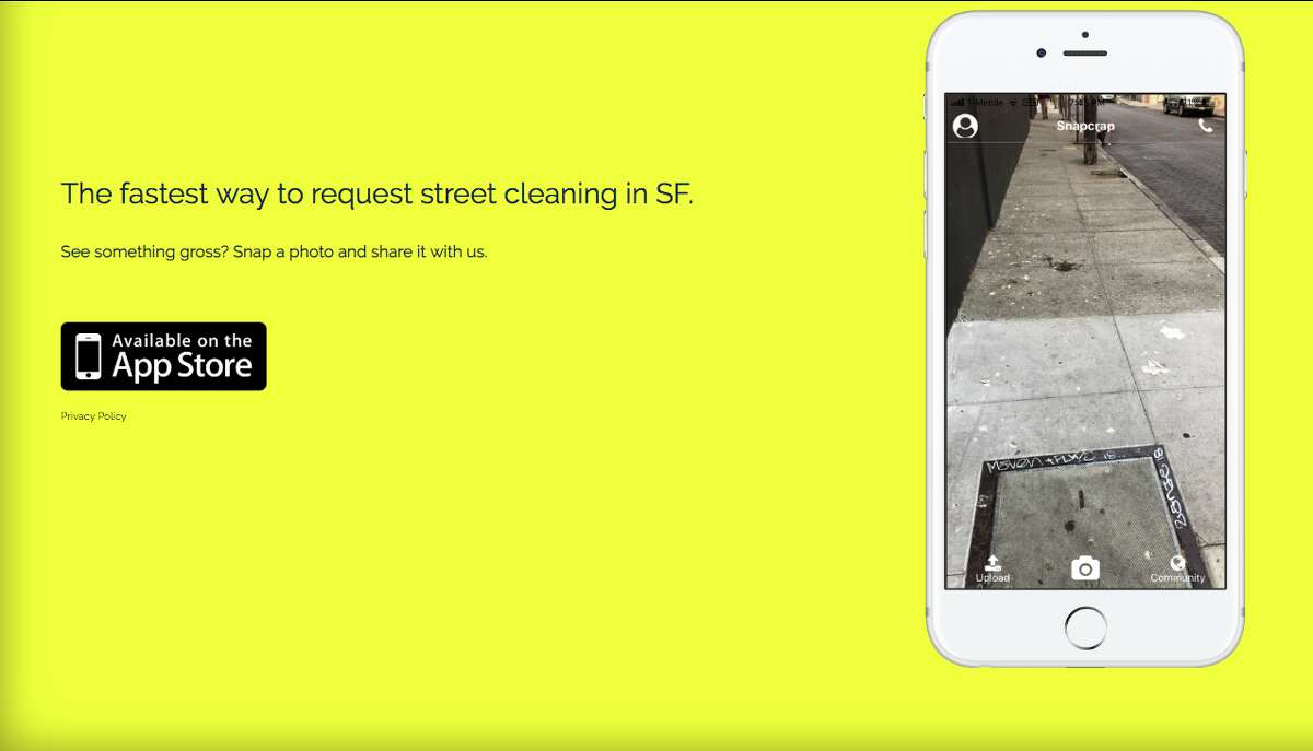 See something gross? The new 'SnapCrap' app allows you to take a photo and press submit. Tickets get instantly submitted to San Francisco's 311 line.