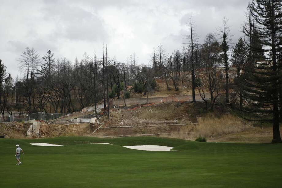 The Fountaingrove Golf and Athletic Club on Wednesday, Oct. 3, 2018. One year after the Wine Country Fires, progress is slow moving with some residents still uprooted and much more left to rebuild. Photo: Katie Wood/SFGATE 