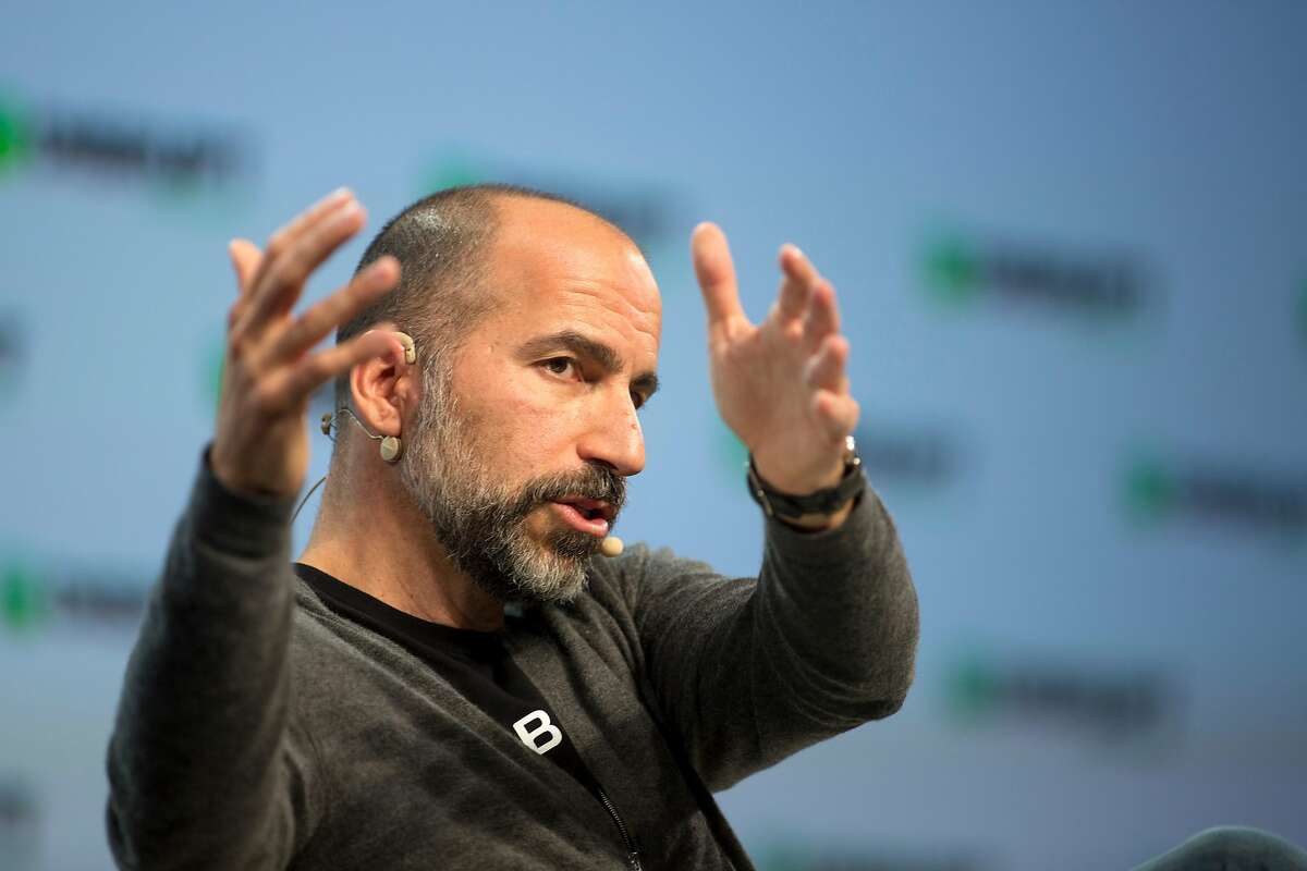 Dara Khosrowshahi, new CEO of Uber, speaking during Tech Crunch Disrupt 2018, Thursday 06 September 2018 in San Francisco, CA.
