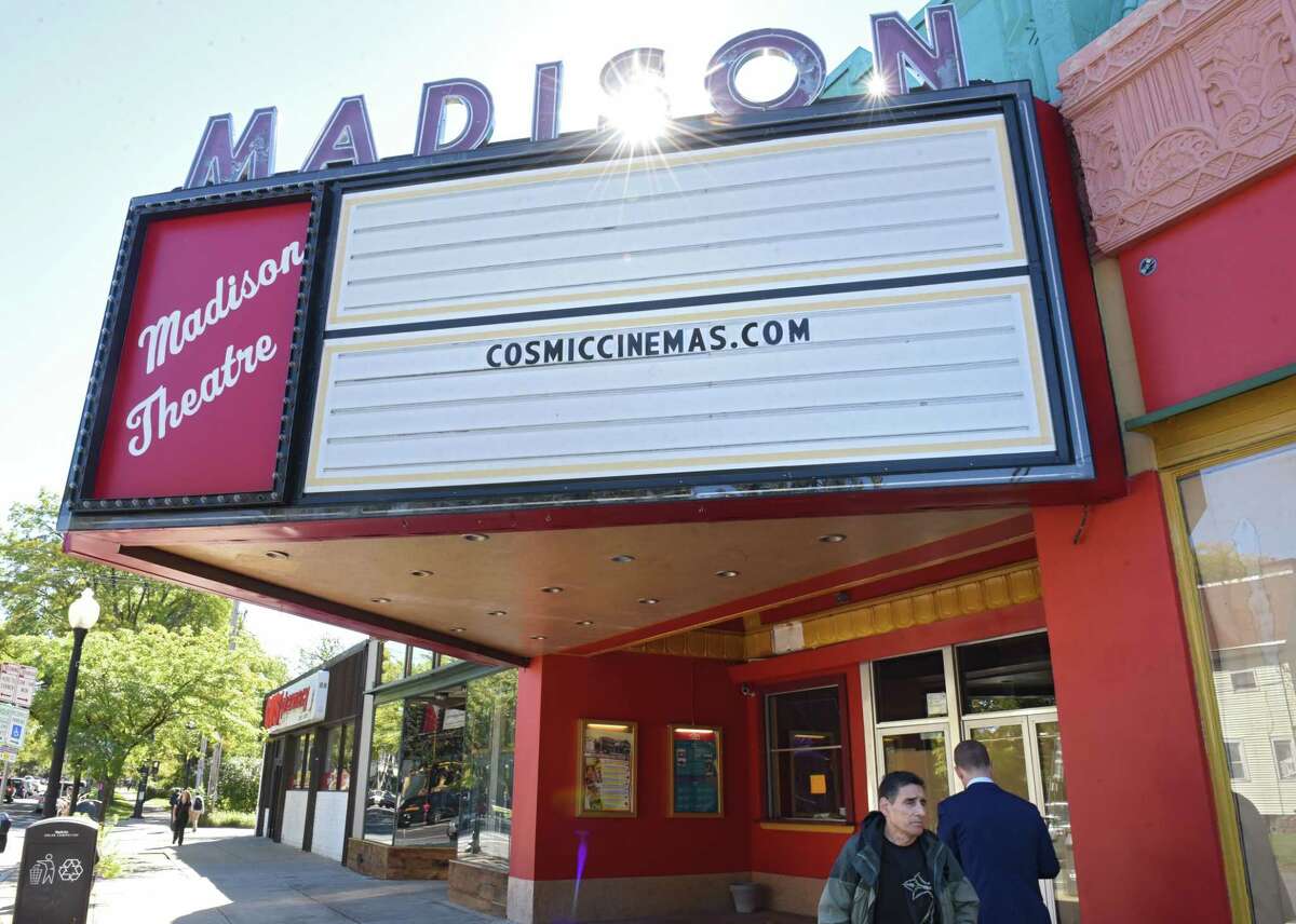 Marquee of the the old Madison Theater on Friday, Oct. 5, 2018 in Albany, N.Y. The theater was slated to reopen July 4 as the Cosmic Cinema, but construction is nowhere near completion. (Lori Van Buren/Times Union)
