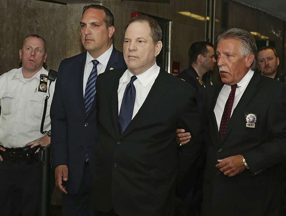 in this july 9, 2018 file photo, harvey weinstein is escorted