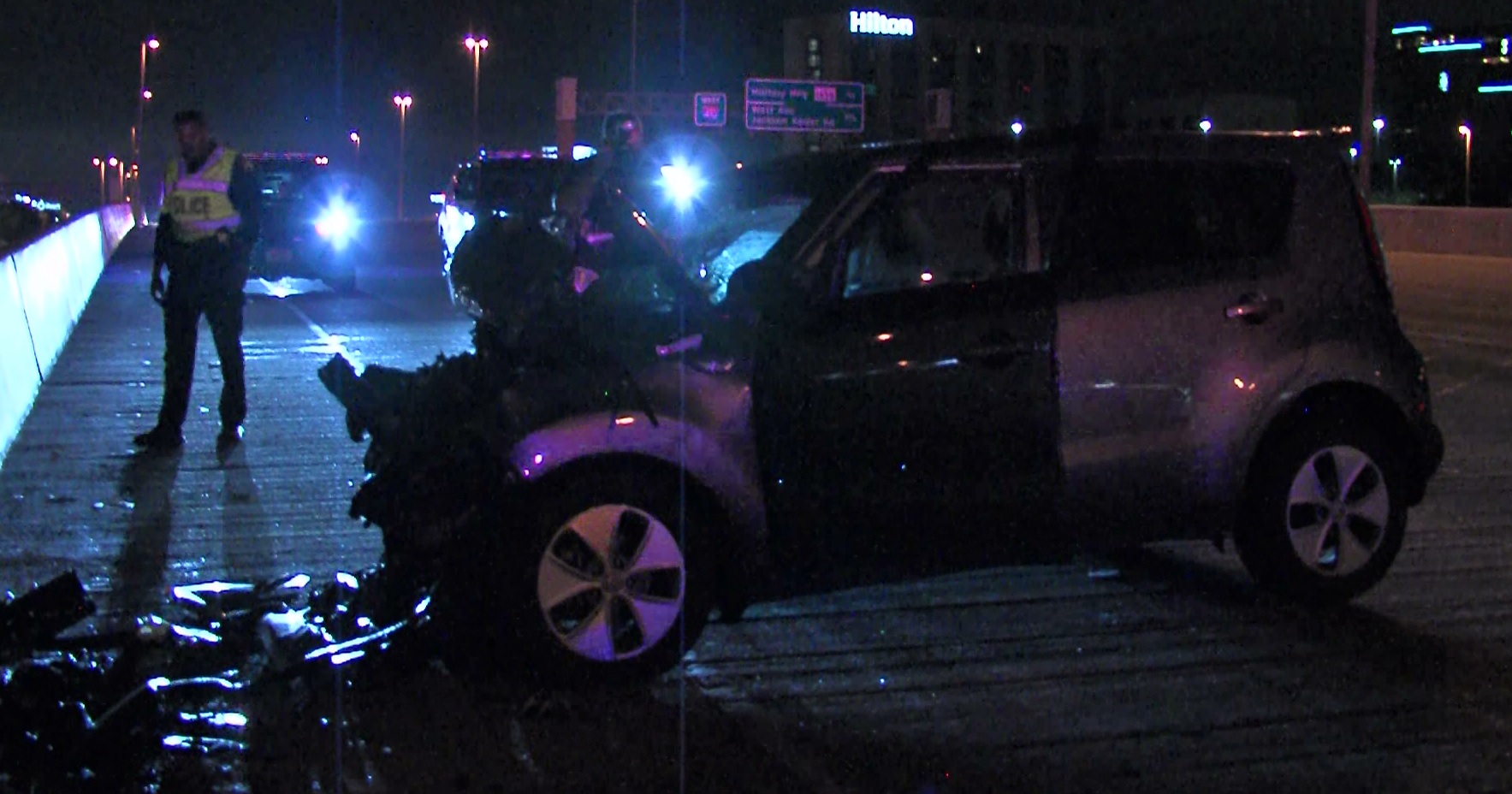 Police Drunk Driver Crashes Into Police Cruiser As Officer Worked