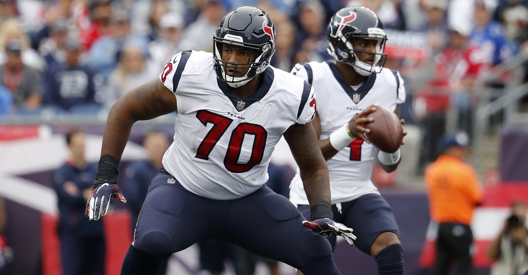 Rookie tackle Julie'n Davenport in the mix to start at RT for the Texans, PFF News & Analysis