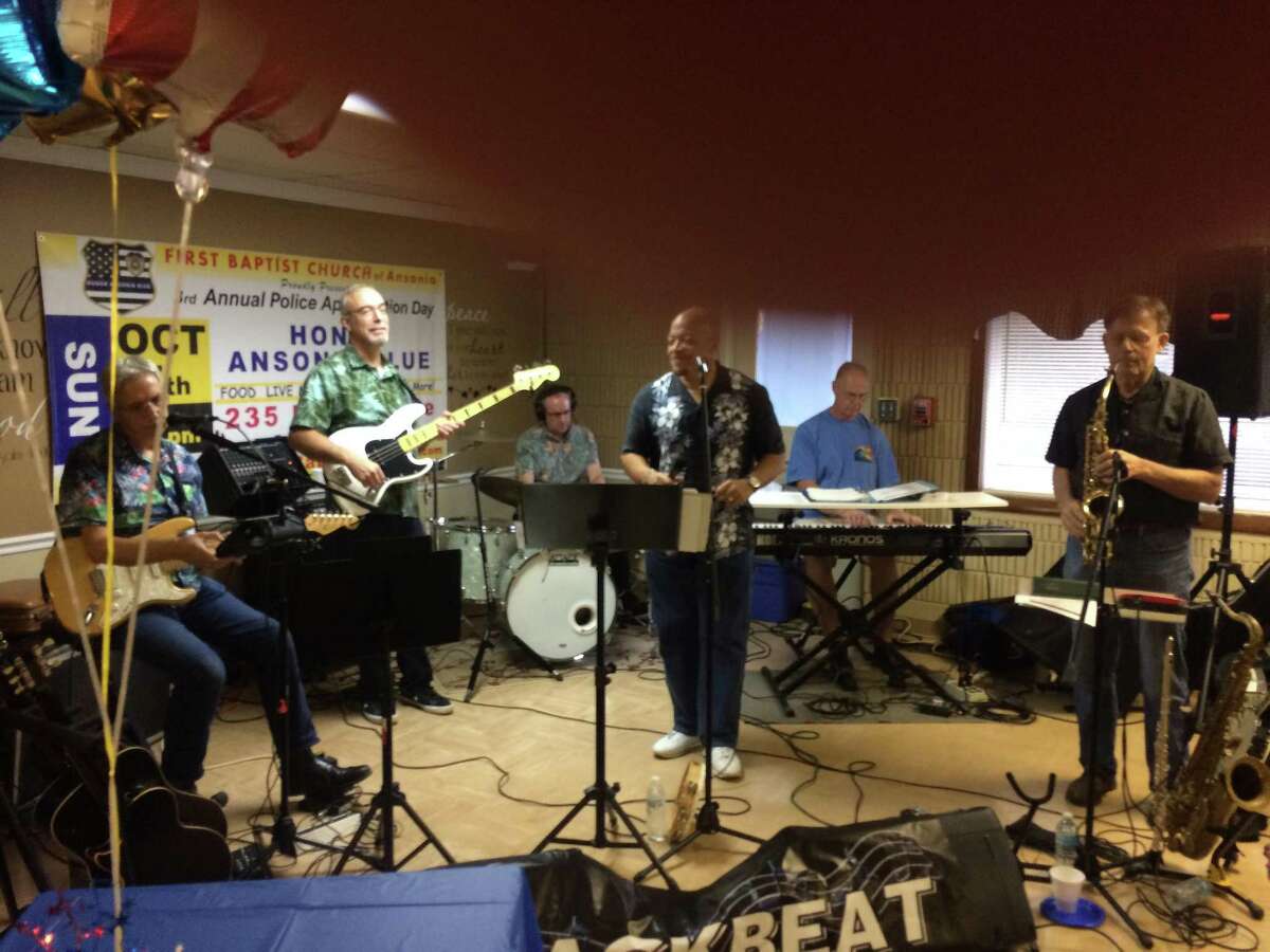 Backbeat performs at the third annual Back the Blue Oct. 7, 2018 which is a fundraising effort by First Baptist Church to help outfit Ansonia Police