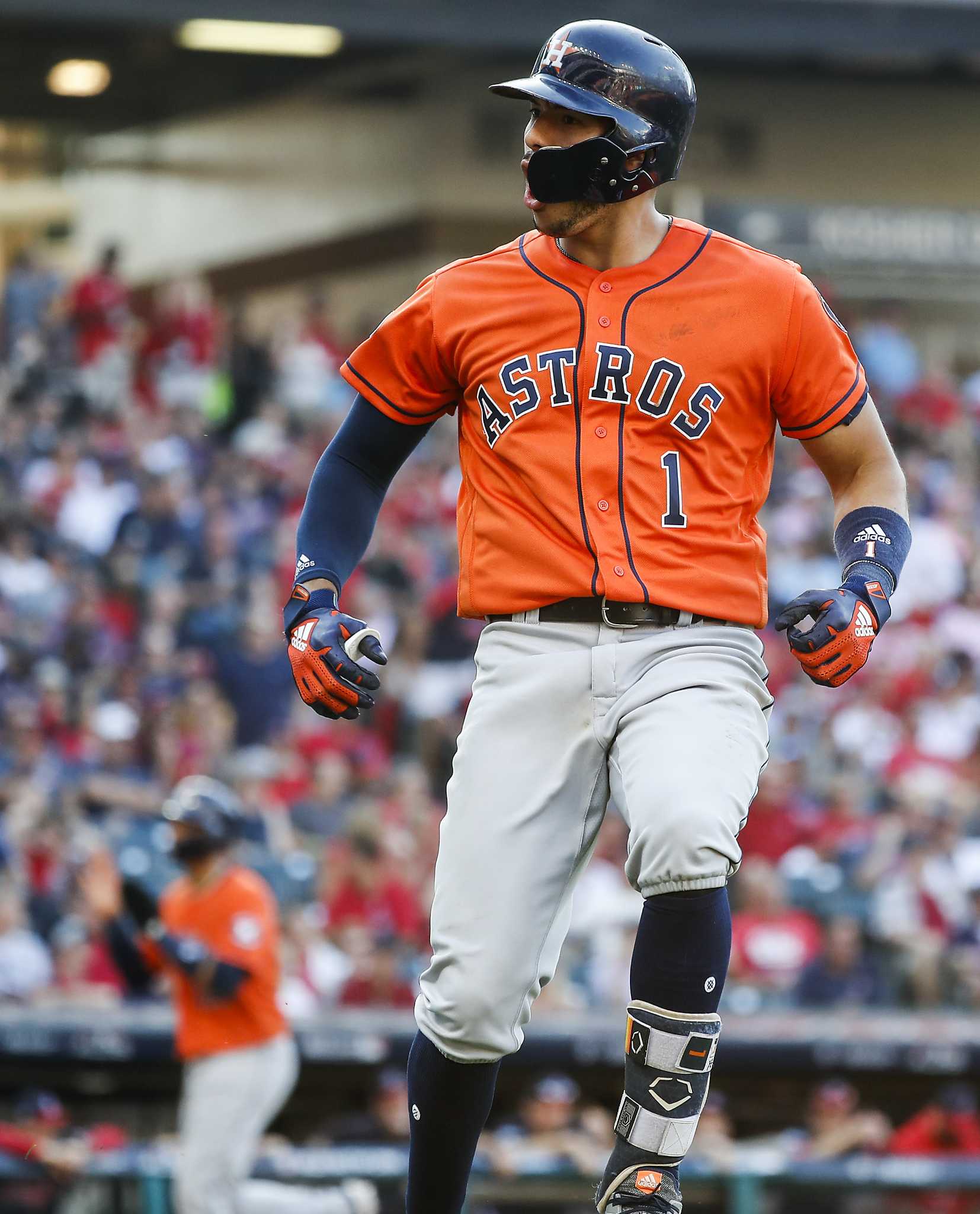 Men's Houston Astros Jose Altuve Majestic Orange Alternate Cool