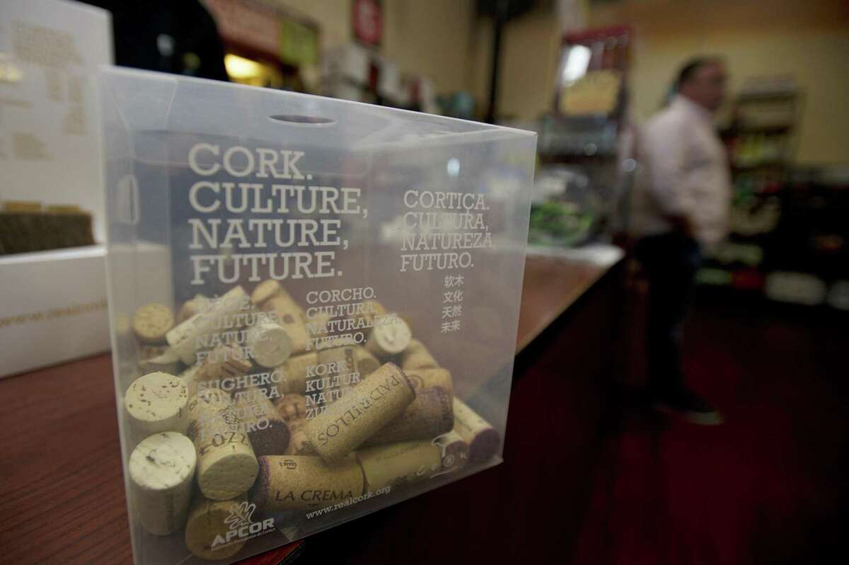 Fairway Wines & Spirits has a new cork recycling initiative and has bins to collect used corks as well as informational signs posted throughout its store at 689 Canal St., in the South End of Stamford, Conn.