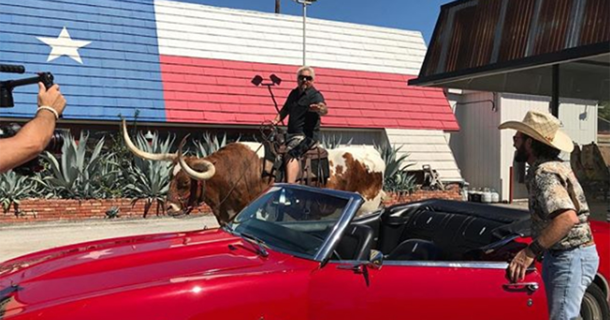 Food Network star Guy Fieri of ‘Diners, DriveIns and Dives’ filming