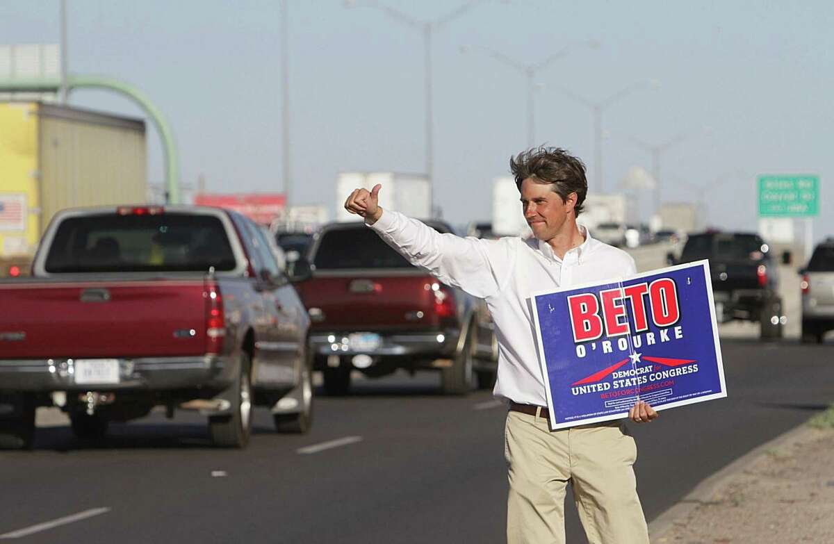 Beto O’Rourke out on the campaign trail as he makes his run for congress along Gateway Blvd East.