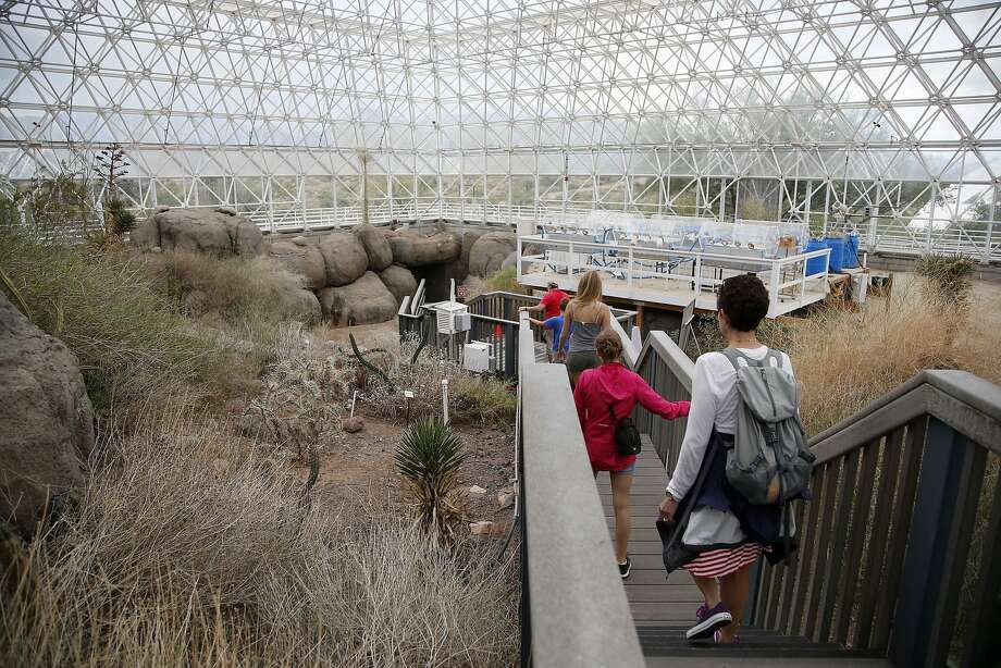 Visitors pass through a desert ecosystem contained in Biosphere 2 in 2015 in the facility located near Tucson. Photo: Ross D. Franklin / Associated Press 2015