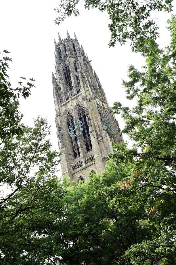 Harkness Tower at Yale University in New Haven photographed on October 2, 2018. Photo: Arnold Gold / Hearst Connecticut Media / New Haven Register