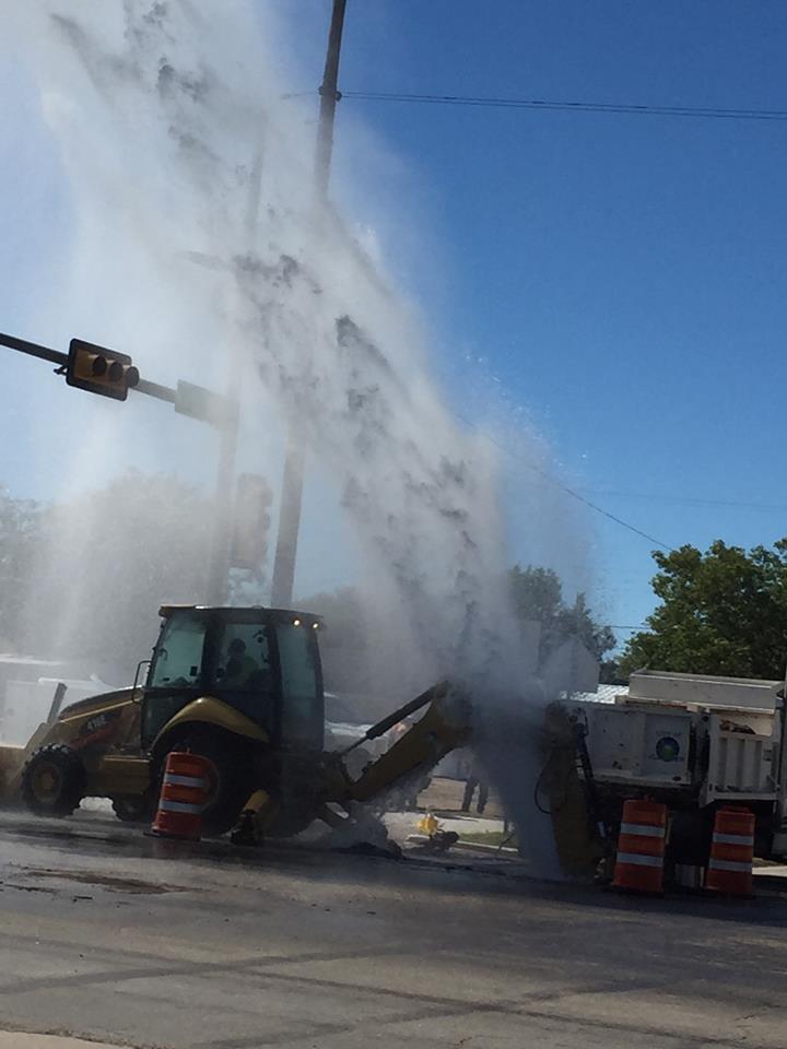 Repair of 'small leak' causes busted water main