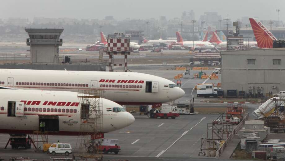 Air India plane seen parked on the tarmac of Mumbai International Airport. Photo: Hindustan Times / Hindustan Times Via Getty Images