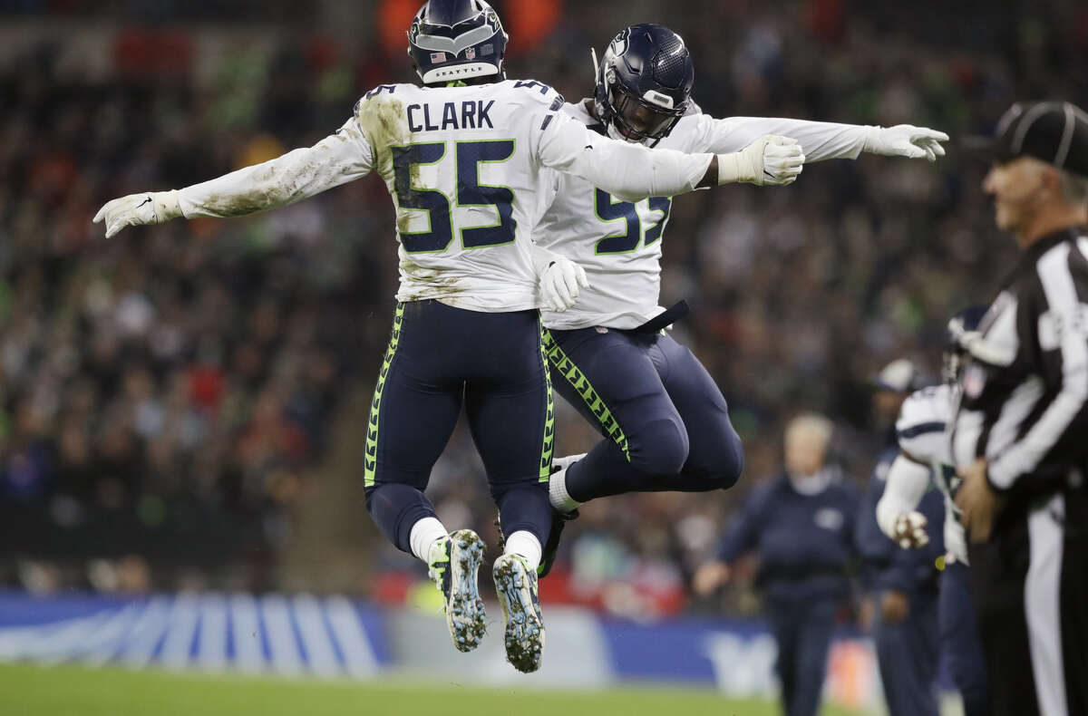 FRANK CLARK'S DOMINANCE Carroll called the fourth-year defensive end an “extraordinary competitor” Tuesday following his dominant pass-rushing effort in London. He had two forced fumbles and 2.5 sacks against the Raiders.  Clark has dealt with numerous setbacks since the start of year -- a wrist injury limited him in training camp and preseason and he missed a week of practice ahead of the Rams game with food poisoning -- but has continued to scream for a contract extension regardless with his play.  He’s tied for fifth in the NFL in sacks (5.5 through six games).  “He’s overcome a lot of things in his life that’s made him who he is,” Carroll said. “He’s such an exciting player in terms of his effort and his motor like we always talk about. Even when times are tough, he brings it. He’s been practicing at a really high level for us. When he’s out there, I’ve just noted numbers of times just his effort, it’s carrying over into the way he plays. Frank’s doing a great job. He was really explosive in (London vs. Raiders). He was giving them all kinds of trouble.”