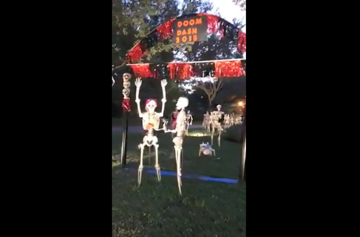 Race from hell Houston Halloween display stuns neighbors