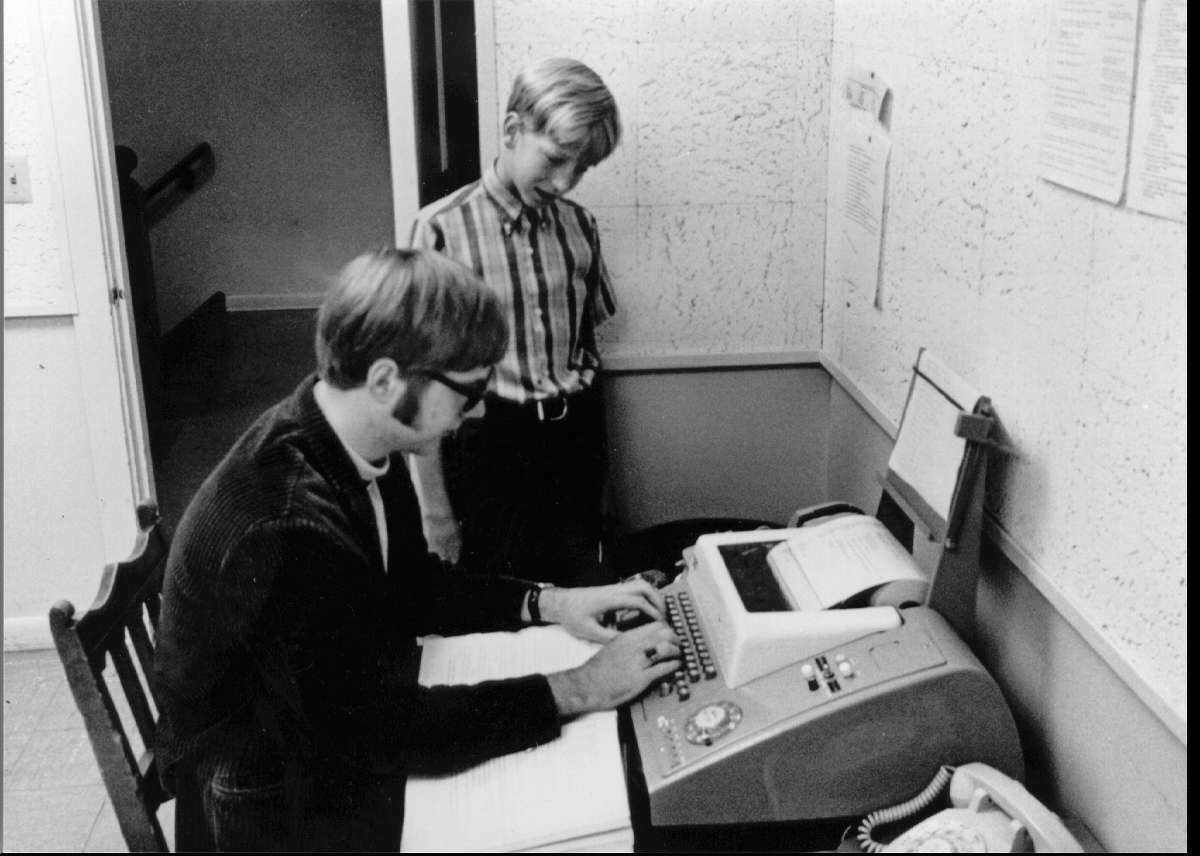 Keep clicking to see photos of Bill Gates through the years.... Above, Paul Allen and Bill Gates at Lakeside High School.