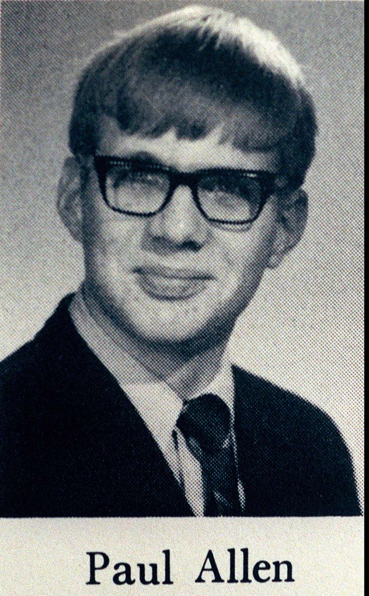 This is a copy Photo of Paul Allen's 1969 sophomore yearbook photo at Lakeside School. copy photo by Grant M. Haller