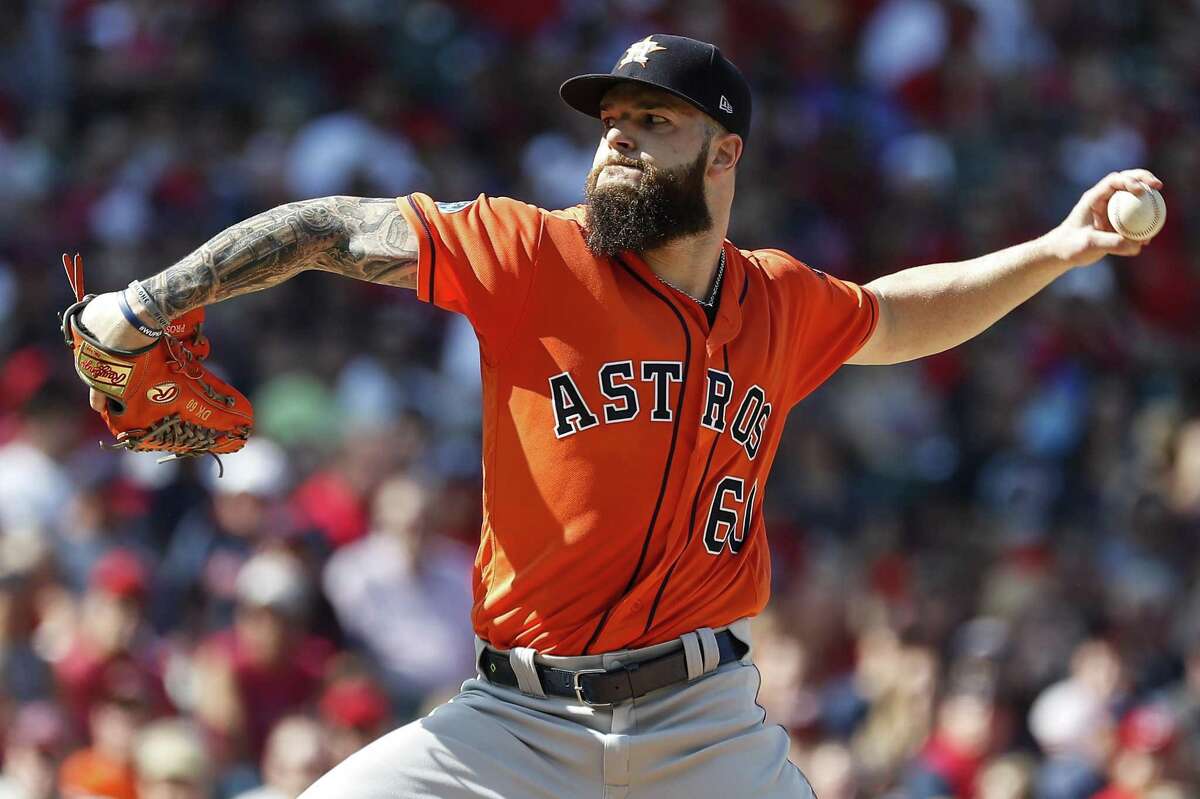 PHOTOS: Houston Astros 2018 salaries   Houston Astros pitcher Dallas Keuchel pitches against the Cleveland Indians during the first inning of Game 3 of the American League Division Series at Progressive Field on Monday, Oct. 8, 2018, in Cleveland. >>>Browse through the photos for a closer look at salaries and contract situations for each Astros player ... 