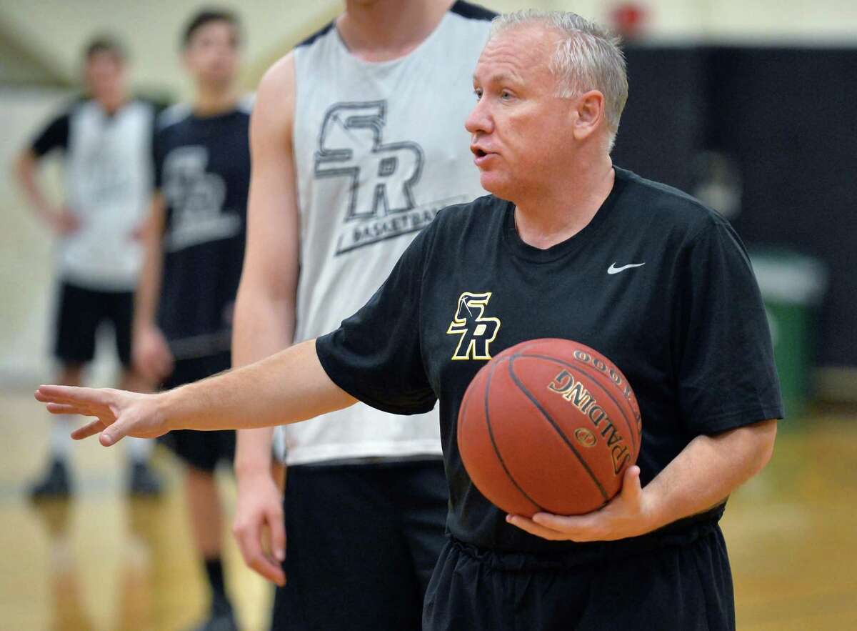 College of Saint Rose men's basketball head coach Brian Beaury runs a practice Thursday Nov. 5, 2015 in Albany, NY. (John Carl D'Annibale / Times Union)