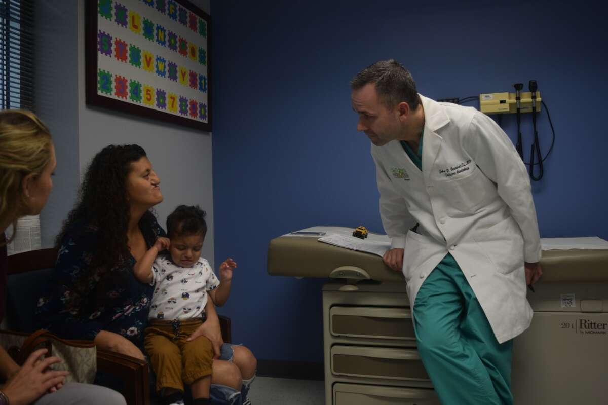 Dr. John Breinholt handled Jose Gabriel’s doctor’s appointments and surgery during his stay in Houston. Breinholt communicated with Gabriel’s mother, Kerly Gabriela, in Spanish to discuss after care and his recovery.
