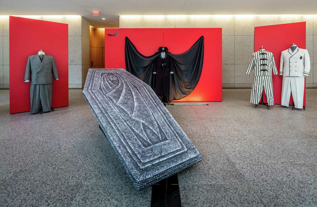 “Dracula!” is an exhibit at the Total Plaza in downtown Houston presented by the Alley Theatre and Brookfield Properties. The exhibit features set pieces and costumes from the Alley Theatre’s acclaimed 2014 production of “Dracula” which was based on art by Edward Gorey.