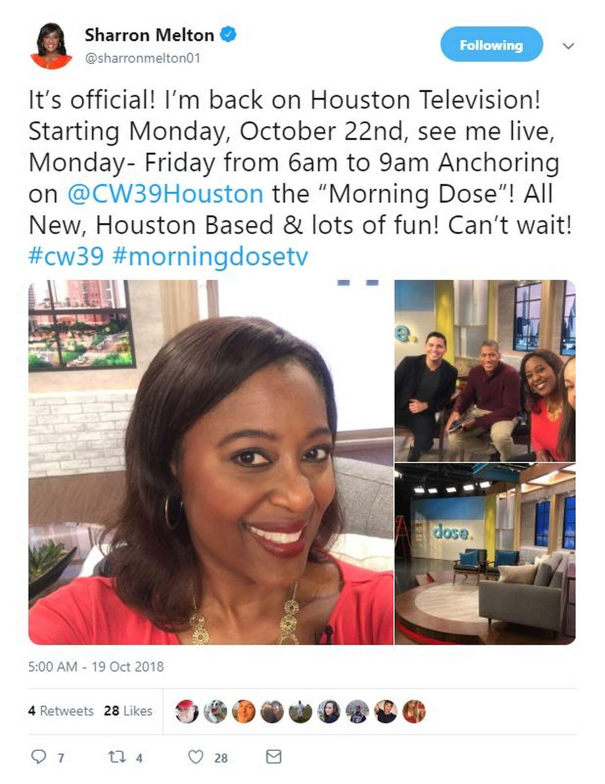 Sharron Melton Returns To Houston Tv On Revamped Cw39 Morning Show
