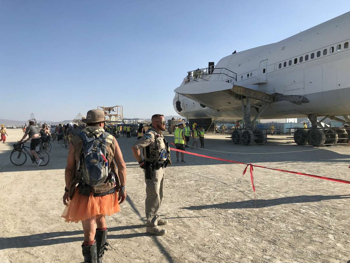 The Burning Man Camp Big Imagination used a 747 Boeing plane to create a massive art piece for the 2018 festival. The plane is now parked on private land in the Black Rock Desert.