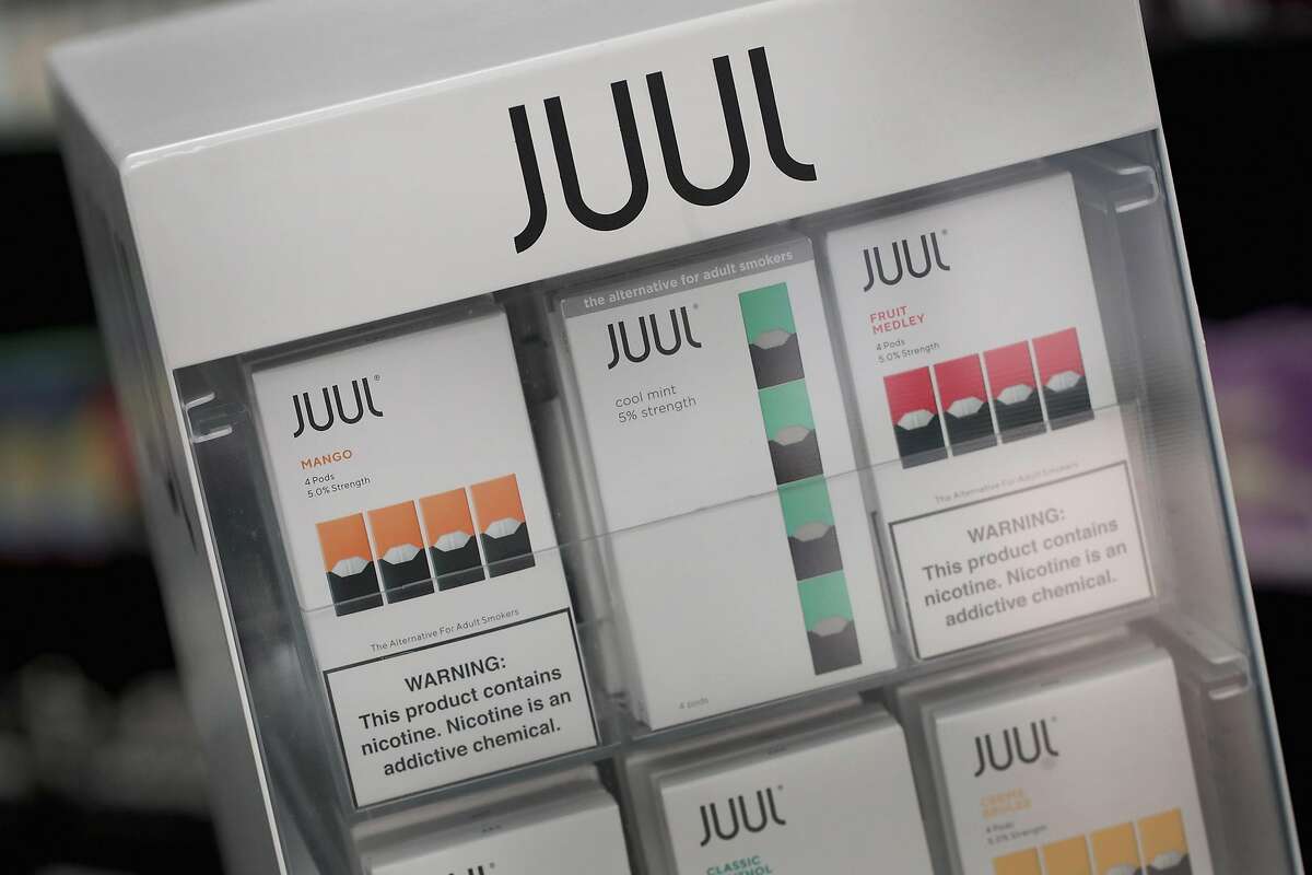Electronic cigarettes and pods by Juul, the nation's largest maker of vaping products, are offered for sale at the Smoke Depot on September 13, 2018 in Chicago, Illinois. The Food and Drug Administration (FDA) has ordered e-cigarette product makers to devise a plan to keep their devices away from minors, declaring use by teens has reached an "epidemic proportion". (Photo by Scott Olson/Getty Images)