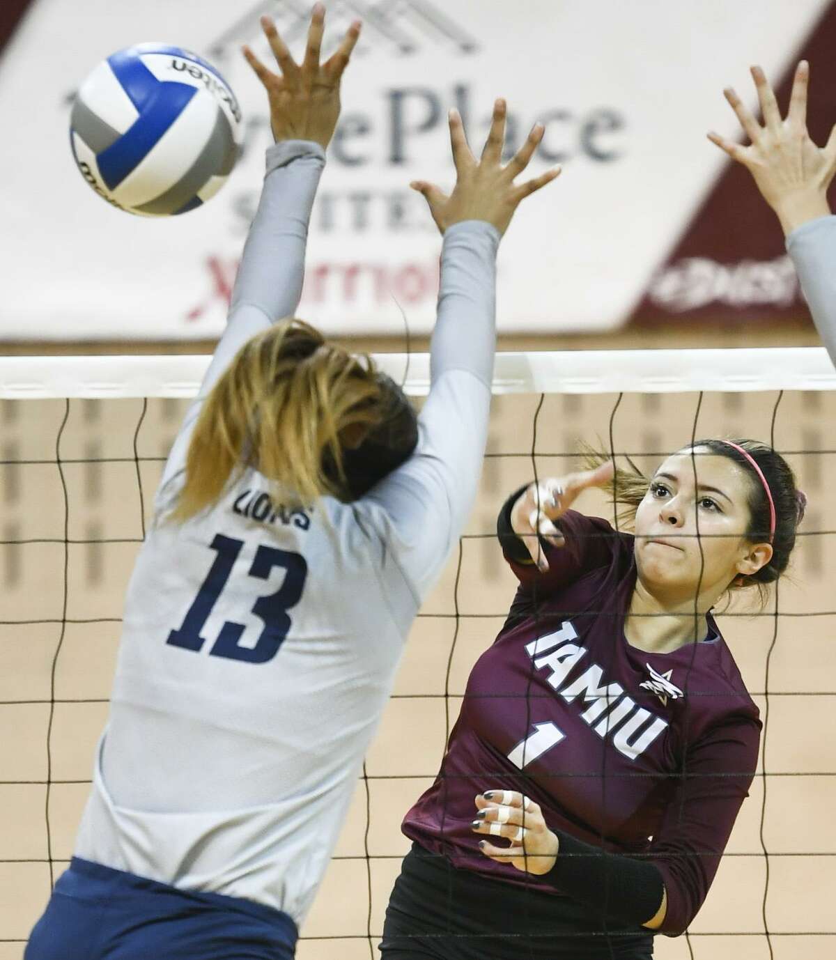 Samantha Herrera had a double-double with a team-best 10 kills and 10 digs on Thursday night as TAMIU fell 3-0 at first-place Lubbock Christian.