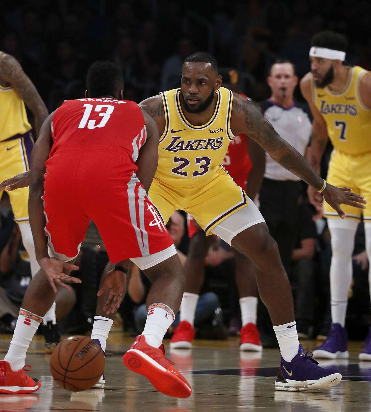 harden kicks lebron