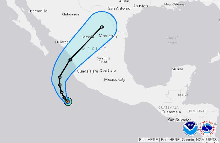 Hurricane Willa was rapidly intensifying Sunday, Oct. 21, 2018. Photo: National Hurricane Center