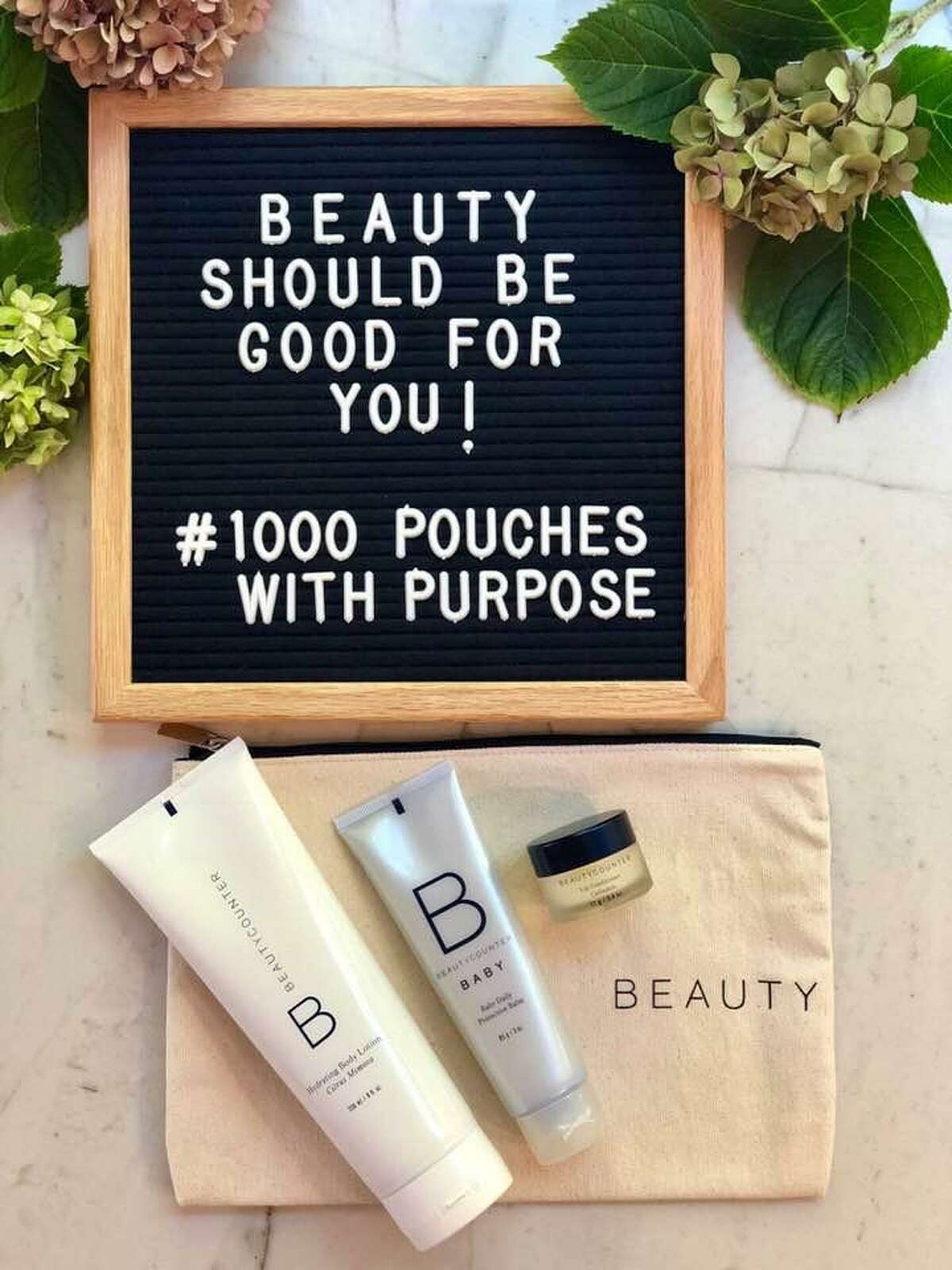 Two consultants from Beautycounter, a company that makes and promotes safe beauty products, will present 50 Pouches with a Purpose to the patients of the Norma Pfriem Breast Center, part of Smilow Cancer Hospital, at 1:30 p.m. Wednesday, OCt. 24, 2018.