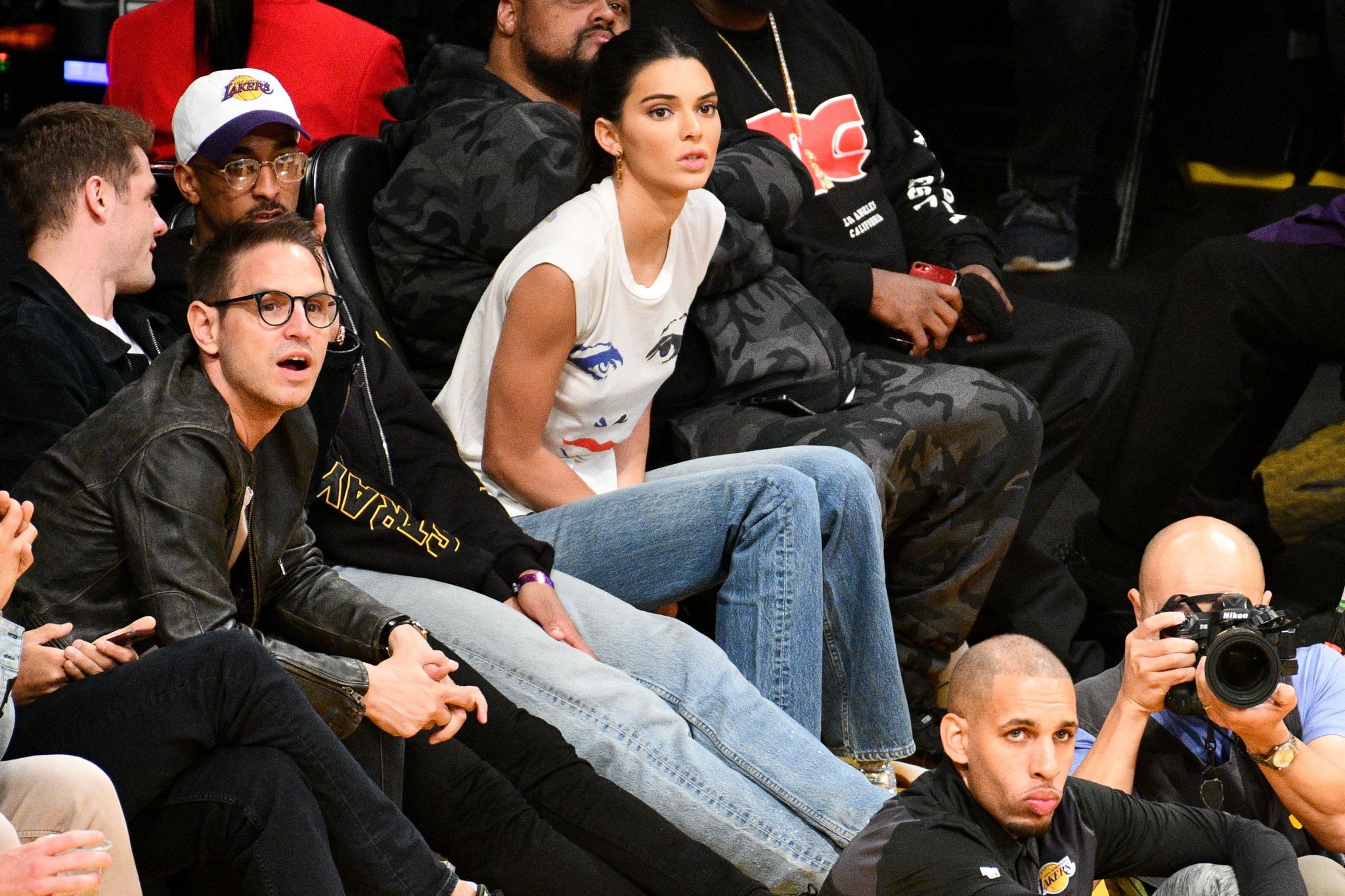 Kendall Jenner Los Angeles Lakers Vs Houston Rockets Game October