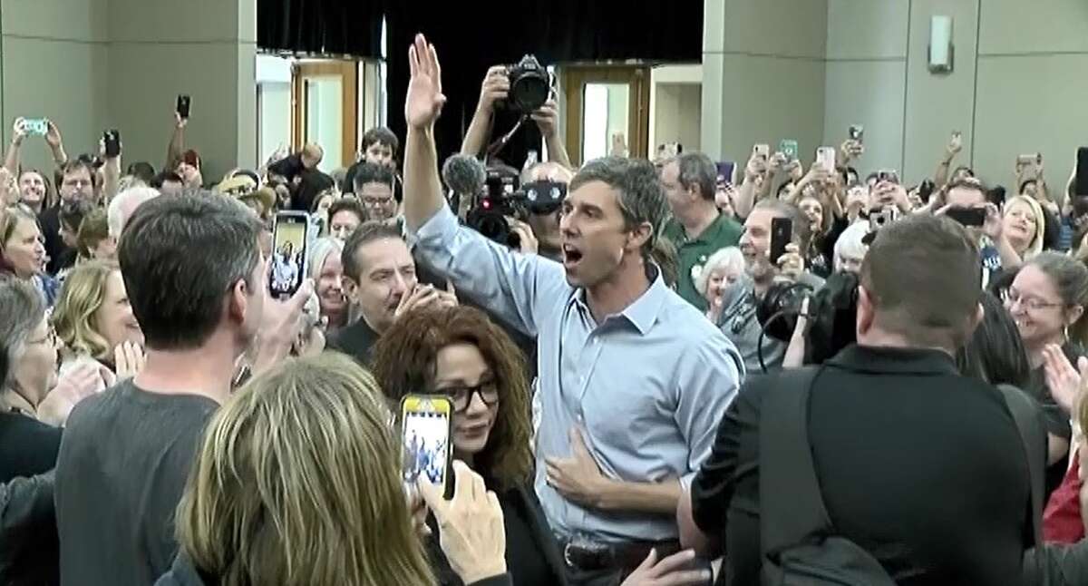 Democratic U.S. Sen. candidate Beto O'Rourke meets supporters Sunday at the Lone Star Convention and Expo Center.