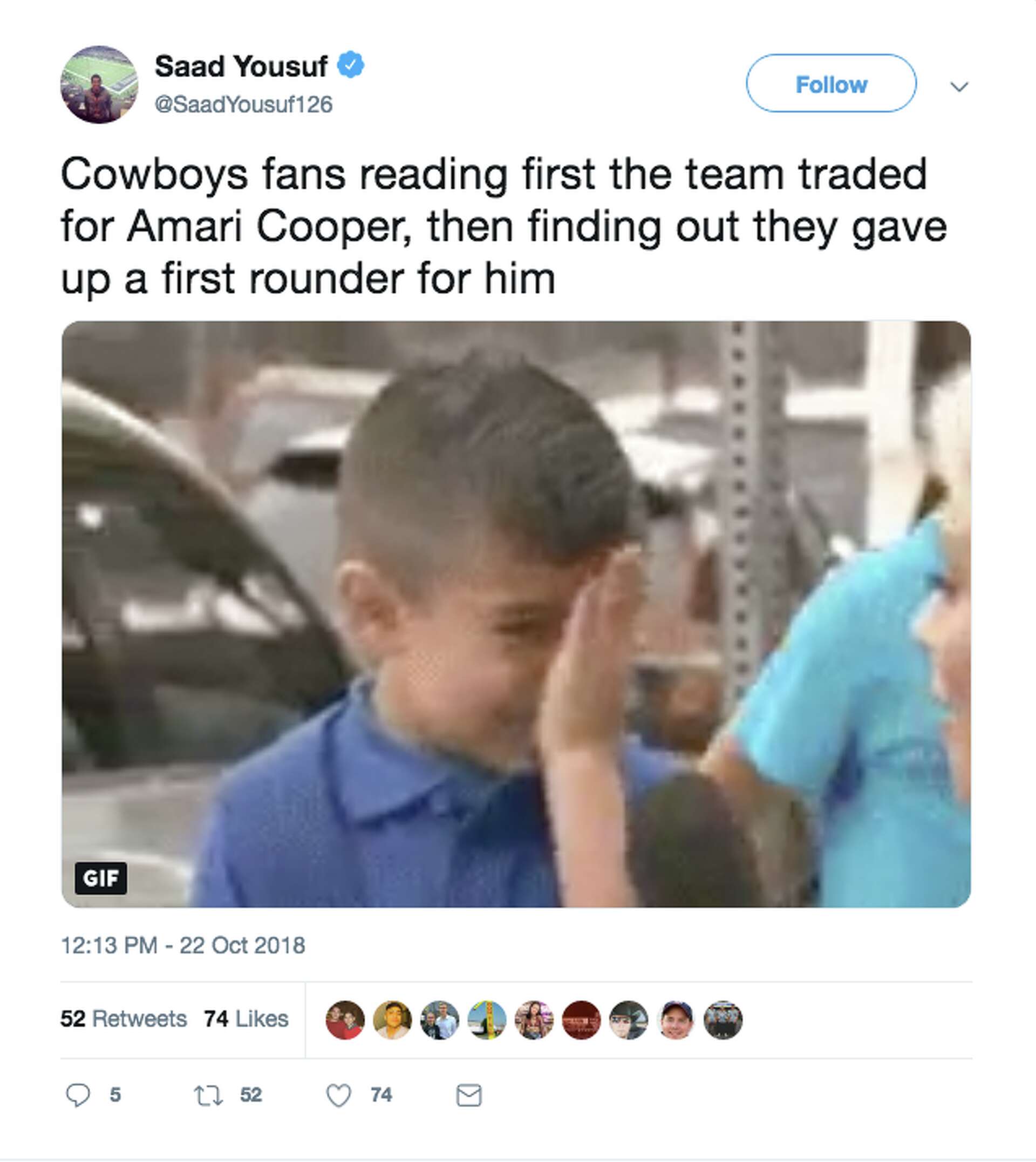 Raiders fans (and pretty much everyone else) upset with decision to trade  Amari Cooper, image size:1920x2152