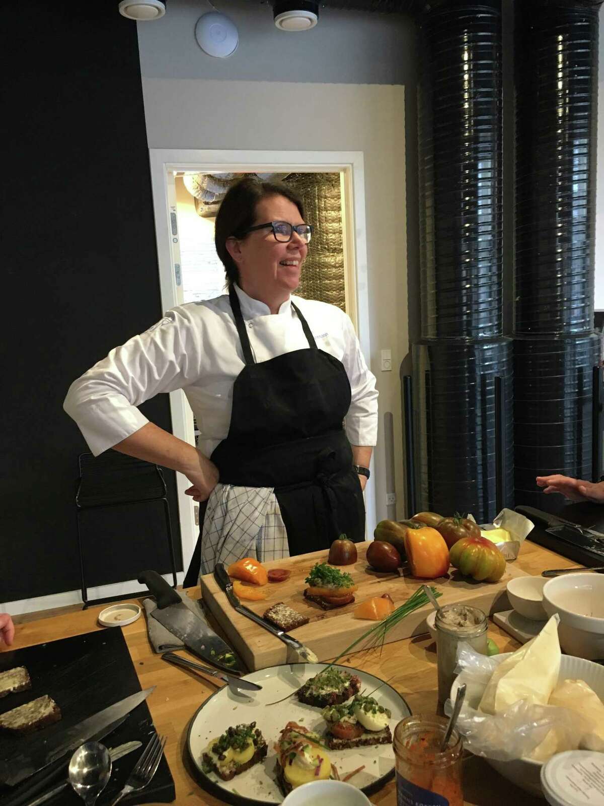 Danish celebrity chef Trine Hahnemann shares Danish food culture during a recent class at Hahnemanns Køkken in Copenhagen, Denmark.
