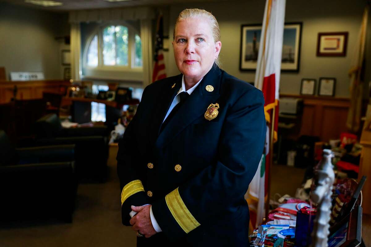 San Francisco Fire Chief Joanne Hayes-White stands for a portrait in her office in San Francisco, California, on Monday, Oct. 22, 2018.