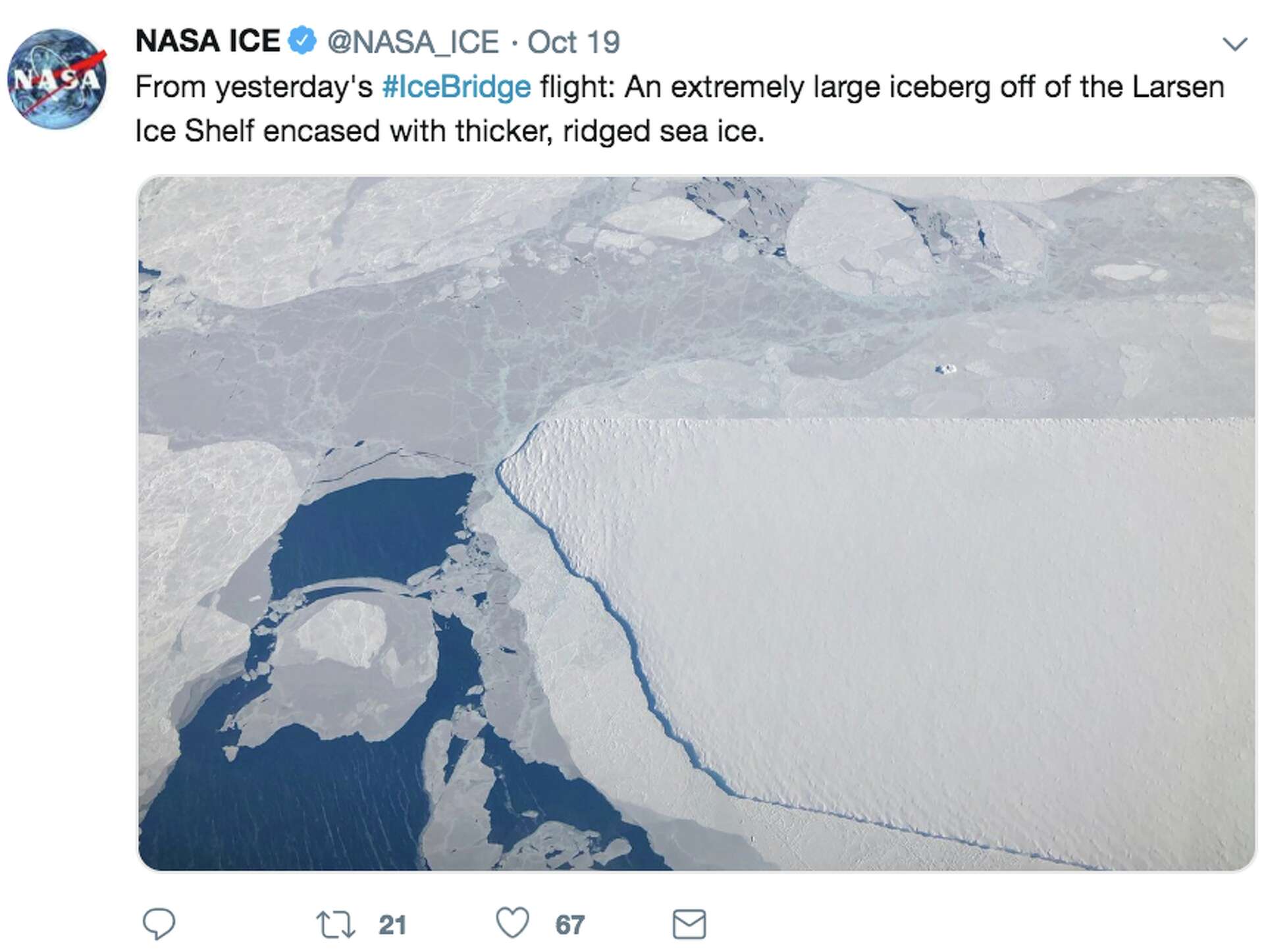 Perfectly rectangular iceberg spotted by NASA is an object of geometric ...