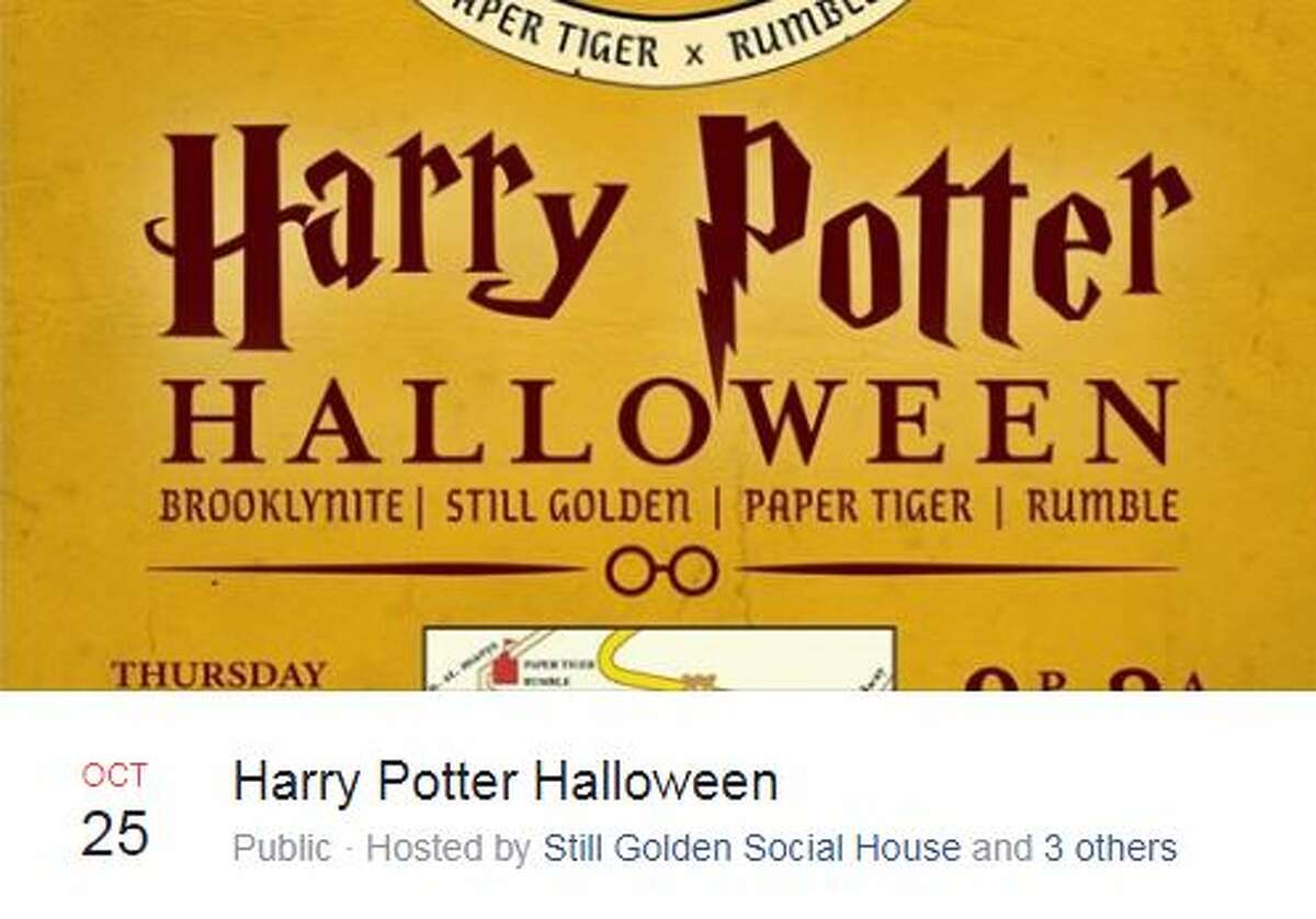 Harry Potter Halloween Oct. 25 at 9 p.m. - Oct. 26 at 2 a.m.The Brooklynite, 516 Brooklyn AvenueHosted by The Brooklynite, Paper Tiger, Rumble and Still Golden Social House