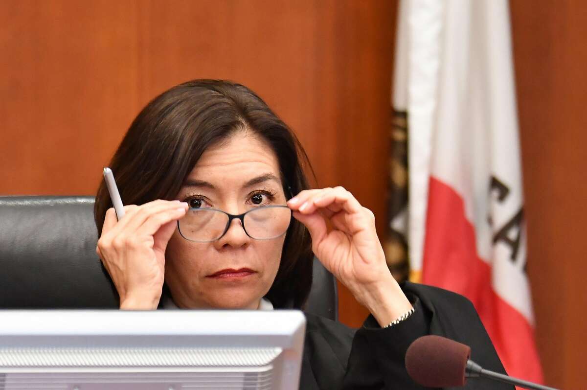 San Francisco Superior Court Judge Suzanne Ramos Bolanos reads the verdict in the case against Monsanto at the Superior Court Of California in San Francisco, California, on August 10, 2018. - A California jury on Friday, August 10, 2018 ordered agrochemical giant Monsanto to pay nearly $290 million for failing to warn a dying groundskeeper that its weed killer Roundup might cause cancer. Jurors found Monsanto acted with "malice" and that its weed killers Roundup and the professional grade version RangerPro contributed "substantially" to Dewayne Johnson's terminal illness. (Photo by JOSH EDELSON / POOL / AFP) (Photo credit should read JOSH EDELSON/AFP/Getty Images)