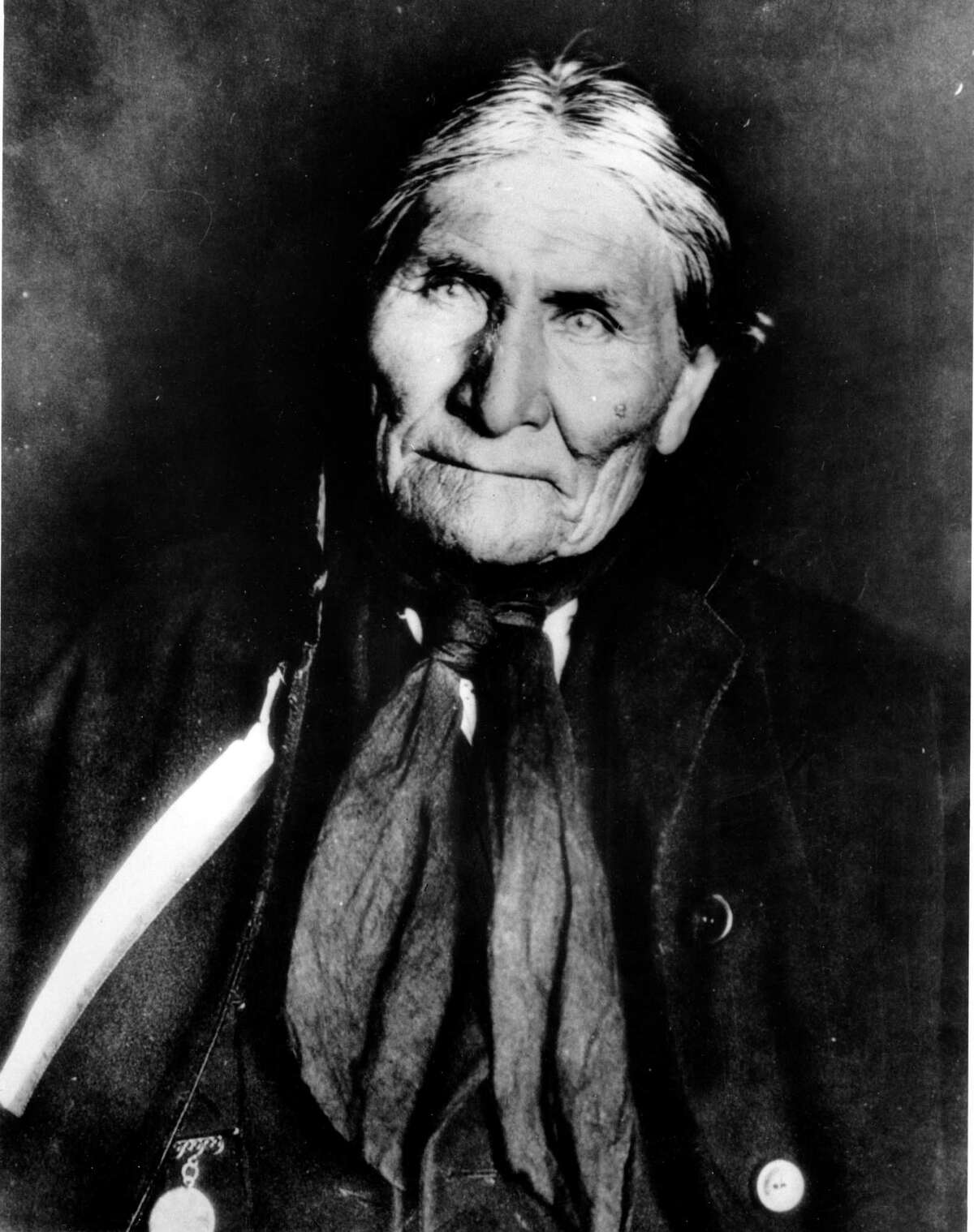 This undated file photo shows the Chiricahua Apache Geronimo, late in his life.